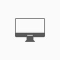 Computer icon, monitor vector, television, watch Royalty Free Stock Photo