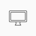 Computer icon, monitor vector, television, watch Royalty Free Stock Photo