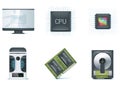 Computer icon set. Part 1 Royalty Free Stock Photo