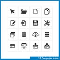 Computer icon set. Royalty Free Stock Photo