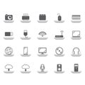 Computer icon set. Vector illustration decorative background design Royalty Free Stock Photo