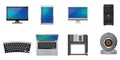 computer icon set. Vector illustration decorative design Royalty Free Stock Photo