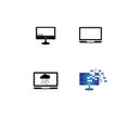 COMPUTER icon Vector Illustration design Logo