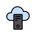 Computer flat color icon