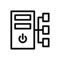 Computer vector thin line icon