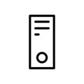 Computer vector thin line icon Royalty Free Stock Photo
