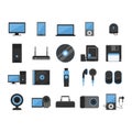 computer icons set. Vector illustration decorative design Royalty Free Stock Photo
