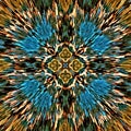 Computer illustration abstract symmetrical psychedelic color background mosaic chaotic brush strokes paints brushes of different s