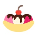 banana split ice cream Royalty Free Stock Photo