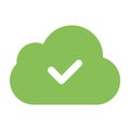 cloud check icon illustration