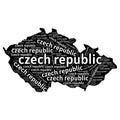 Czech Republic map with name. isolated white background Royalty Free Stock Photo