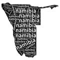 Namibia map with name. isolated white background Royalty Free Stock Photo