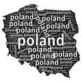 Poland map with name. isolated white background Royalty Free Stock Photo