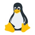 Linux Tux as logo illustration