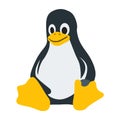 Linux Tux as logo illustration Royalty Free Stock Photo