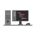Computer illustrations for coding and programming, code syntax, and programming scripts, computer vector illustration, programming Royalty Free Stock Photo