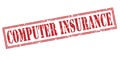 Computer insurance red stamp Royalty Free Stock Photo