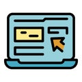 Computer interaction icon color outline vector Royalty Free Stock Photo