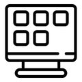Computer internet icon outline vector. Tv remote video Royalty Free Stock Photo