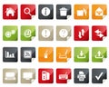 Computer and Internet Icon Set. Tag and Label Styl