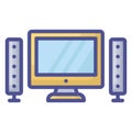 Computer Isolated Vector Icon fully editable Royalty Free Stock Photo
