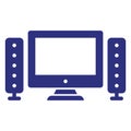 Computer Isolated Vector Icon fully editable Royalty Free Stock Photo
