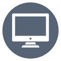 Computer Isolated Vector Icon fully editable Royalty Free Stock Photo