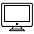 Computer Isolated Vector Icon fully editable Royalty Free Stock Photo