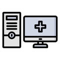Computer Isolated Vector icon which can be easily modified or edit Royalty Free Stock Photo
