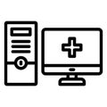Computer Isolated Vector icon which can be easily modified or edit Royalty Free Stock Photo