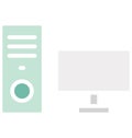 Computer Isolated Vector Icon which can easily modify or edit Royalty Free Stock Photo