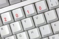 Computer keyboard with 2010 keys Royalty Free Stock Photo