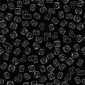 Computer keyboard background seamless. Abstract vector pattern texture seamless. White Illustration buttons keyboard Royalty Free Stock Photo