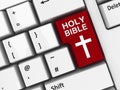 Computer keyboard bible Royalty Free Stock Photo