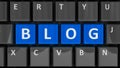 Computer keyboard blog Royalty Free Stock Photo