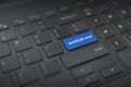 Highlighted Blue Withdraw Key on Computer Keyboard Royalty Free Stock Photo