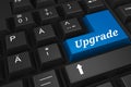 Keyboard - Blue key Upgrade. Royalty Free Stock Photo
