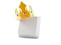 Computer keyboard button with golden crown Royalty Free Stock Photo