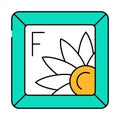 computer keyboard buttons drawing icon color illustration Royalty Free Stock Photo