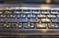 Computer keyboard, closeup keys. laptop for bisness Royalty Free Stock Photo