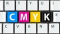 Computer keyboard CMYK Royalty Free Stock Photo