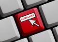 Computer Keyboard: Complaint Royalty Free Stock Photo