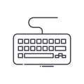 Computer keyboard concept icon, linear isolated illustration, thin line vector, web design sign, outline concept symbol Royalty Free Stock Photo