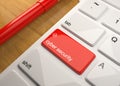 Keyboard On Wood Table 3d Render Royalty Free Stock Photo