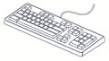 Computer Keyboard Device, Technology and Typing Vector, vector design Generative AI Royalty Free Stock Photo