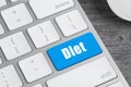 Computer keyboard with DIET button Royalty Free Stock Photo