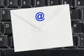 Computer keyboard and e-mail letter Royalty Free Stock Photo