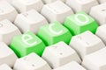 Computer keyboard with an eco option Royalty Free Stock Photo
