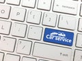 Computer keyboard enter button with Car service and symbol Royalty Free Stock Photo