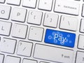 Computer keyboard enter button with Payment and symbol Royalty Free Stock Photo